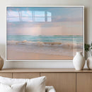 Serene Ocean Waves Wall Art Canvas Print – Pastel Sky Soft by MyGreatCanvas | Canvas Wall Art Prints | Photo Prints & Wall Decor