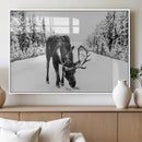 Moose Wall Art Canvas Print – Winter Snowy Forest Antlers by MyGreatCanvas | Canvas Wall Art Prints | Photo Prints & Wall Decor