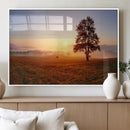 Golden Sunrise Landscape Canvas Wall Art – Framed Misty by MyGreatCanvas | Canvas Wall Art Prints | Photo Prints & Wall Decor