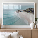 Aerial Beach Wall Art Canvas Print, Coastal Ocean Waves and by MyGreatCanvas | Canvas Wall Art Prints | Photo Prints & Wall Decor