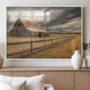Rustic Farm Barn Wall Art Canvas Print, Stormy Sky Country by MyGreatCanvas | Canvas Wall Art Prints | Photo Prints & Wall Decor
