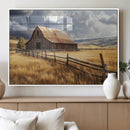 Golden Wheat Field Barn Canvas Print, Rustic Farm Landscape by MyGreatCanvas | Canvas Wall Art Prints | Photo Prints & Wall Decor