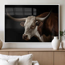 Texas Longhorn Bull Canvas Wall Art, Rustic Western by MyGreatCanvas | Canvas Wall Art Prints | Photo Prints & Wall Decor