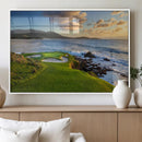 Coastal Golf Course Wall Art Canvas Print – Sunset with by MyGreatCanvas | Canvas Wall Art Prints | Photo Prints & Wall Decor