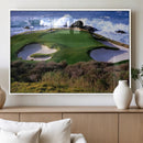 Ocean Cliff Golf Green Canvas Print – Framed Majestic by MyGreatCanvas | Canvas Wall Art Prints | Photo Prints & Wall Decor