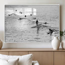 Black White Artistic Surfers Canvas, Black and White by MyGreatCanvas | Canvas Wall Art Prints | Photo Prints & Wall Decor