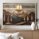 Wooden Mountain Landscape Wall Art Canvas Print, Rustic by MyGreatCanvas | Canvas Wall Art Prints | Photo Prints & Wall Decor
