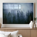 Foggy Evergreen Pines Wall Art Canvas Print, Mist Forest and by MyGreatCanvas | Canvas Wall Art Prints | Photo Prints & Wall Decor