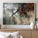 Sunlit Autumn Forest Wall Art – Mist Trees Rays Fog Nature by MyGreatCanvas | Canvas Wall Art Prints | Photo Prints & Wall Decor