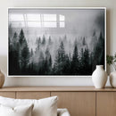 Foggy Pine Forest Canvas Wall Art – Horizontal Black and by MyGreatCanvas | Canvas Wall Art Prints | Photo Prints & Wall Decor