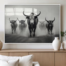 Texas Longhorn Wall Art Canvas Print, Framed Speckled Cow by MyGreatCanvas | Canvas Wall Art Prints | Photo Prints & Wall Decor