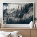 Foggy Pine Forest Wall Art – Framed Black White Nature by MyGreatCanvas | Canvas Wall Art Prints | Photo Prints & Wall Decor