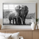 Elephant Family Africa Wall Art Canvas Print by MyGreatCanvas | Canvas Wall Art Prints | Photo Prints & Wall Decor