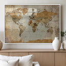 World Map Canvas Print – Detailed Map of the World Wall Art by MyGreatCanvas | Canvas Wall Art Prints | Photo Prints & Wall Decor
