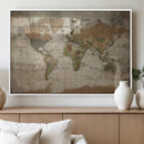 World Map Canvas Print – Framed Travel Map Wall Art for by MyGreatCanvas | Canvas Wall Art Prints | Photo Prints & Wall Decor