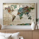 World Map Canvas Print – Framed Detailed Map of the World by MyGreatCanvas | Canvas Wall Art Prints | Photo Prints & Wall Decor
