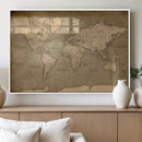 World Map Canvas Print – Framed Travel Map Wall Art for by MyGreatCanvas | Canvas Wall Art Prints | Photo Prints & Wall Decor