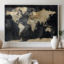 Framed Large World Map Wall Art Canvas Print for Living Room by MyGreatCanvas | Canvas Wall Art Prints | Photo Prints & Wall Decor