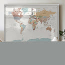 Pastel Colors World Map Wall Art Canvas Print by MyGreatCanvas | Canvas Wall Art Prints | Photo Prints & Wall Decor