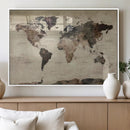 World Map Canvas Print – Detailed Map of the World Adventure