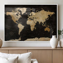 Extra Large World Map Canvas Print – Detailed Map Classic