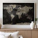Detailed World Map Wall Art Print - Large Framed World Map