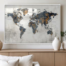 World Map Wall Art Canvas Print for Office Wall Decor by MyGreatCanvas | Canvas Wall Art Prints | Photo Prints & Wall Decor