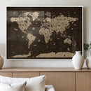 Colorful World Map Canvas Wall Art with Landmarks – Framed by MyGreatCanvas | Canvas Wall Art Prints | Photo Prints & Wall Decor