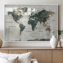 World Map Canvas Print – Framed Travel Map Wall Art for by MyGreatCanvas | Canvas Wall Art Prints | Photo Prints & Wall Decor