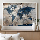 Rustic World Map Canvas Print – Framed Wall Art for Couples, by MyGreatCanvas | Canvas Wall Art Prints | Photo Prints & Wall Decor