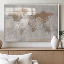 Detailed World Map Wall Art Canvas Print for Home and Office Decor by MyGreatCanvas | Canvas Wall Art Prints | Photo Prints & Wall Decor