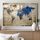 World Map Canvas Print – Colorful Abstract Travel Map, by MyGreatCanvas | Canvas Wall Art Prints | Photo Prints & Wall Decor