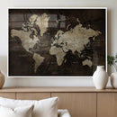 Blue World Map Canvas Wall Art – Framed Modern Travel Map by MyGreatCanvas | Canvas Wall Art Prints | Photo Prints & Wall Decor