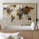 World Map Canvas Print – Framed Travel Map Wall Art for by MyGreatCanvas | Canvas Wall Art Prints | Photo Prints & Wall Decor