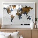 World Map Wall Art Canvas Print, Modern Decorative Framed by MyGreatCanvas | Canvas Wall Art Prints | Photo Prints & Wall Decor