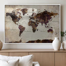 World Map Canvas Triptych – Colorful Global Wall Art for by MyGreatCanvas | Canvas Wall Art Prints | Photo Prints & Wall Decor