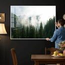 Misty Mountain Forest Canvas Print, Foggy Pine Trees Nature by MyGreatCanvas | Canvas Wall Art Prints | Photo Prints & Wall Decor