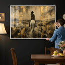 Cowgirl Wall Art Canvas Print, Western Horse Rider Wall Art, by MyGreatCanvas | Canvas Wall Art Prints | Photo Prints & Wall Decor