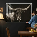 Vintage Texas Longhorn Bull Wall Art Canvas Print, Cow by MyGreatCanvas | Canvas Wall Art Prints | Photo Prints & Wall Decor