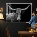 Texas Longhorn Bull Wall Art Canvas Print, Cow Portrait Wall by MyGreatCanvas | Canvas Wall Art Prints | Photo Prints & Wall Decor