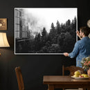 Black White Forest Wall Art Canvas Print, Misty Pine Tree by MyGreatCanvas | Canvas Wall Art Prints | Photo Prints & Wall Decor
