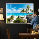Barbados Beach Wall Art Canvas Print, Palm Tree Ocean by MyGreatCanvas | Canvas Wall Art Prints | Photo Prints & Wall Decor