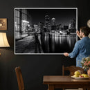 Boston Wall Art Canvas Print, Boston City Downtown Night by MyGreatCanvas | Canvas Wall Art Prints | Photo Prints & Wall Decor
