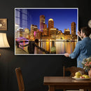 Boston Wall Art Canvas Print, Boston City Downtown Night by MyGreatCanvas | Canvas Wall Art Prints | Photo Prints & Wall Decor