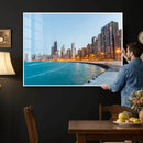 Chicago Wall Art Canvas Print, Chicago City Downtown Night by MyGreatCanvas | Canvas Wall Art Prints | Photo Prints & Wall Decor