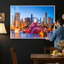Chicago Wall Art Canvas Print, Chicago City Downtown Night by MyGreatCanvas | Canvas Wall Art Prints | Photo Prints & Wall Decor