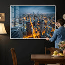 Chicago Wall Art Canvas Print - Chicago City Downtown Night by MyGreatCanvas | Canvas Wall Art Prints | Photo Prints & Wall Decor