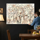 Farmhouse Texas Longhorn Wall Art Canvas Print - Abstract by MyGreatCanvas | Canvas Wall Art Prints | Photo Prints & Wall Decor