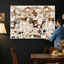 Large Longhorn Wall Art Canvas Print - Abstract Cow Animal by MyGreatCanvas | Canvas Wall Art Prints | Photo Prints & Wall Decor