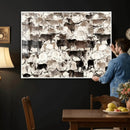 Abstract Texas Longhorn Print - Longhorn Herd Print for by MyGreatCanvas | Canvas Wall Art Prints | Photo Prints & Wall Decor